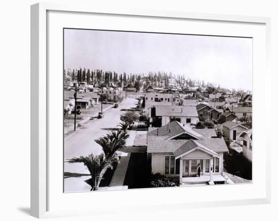 Forest of Derricks in the Signal Hill Oil Fields Near Long Beach, California, 1933-null-Framed Photo