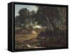 Forest of Fontainebleau, 1834-Jean-Baptiste-Camille Corot-Framed Stretched Canvas