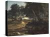 Forest of Fontainebleau, 1834-Jean-Baptiste-Camille Corot-Stretched Canvas