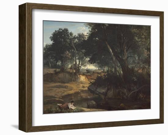 Forest of Fontainebleau, 1834-Jean-Baptiste-Camille Corot-Framed Giclee Print