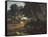 Forest of Fontainebleau, 1834-Jean-Baptiste-Camille Corot-Framed Stretched Canvas