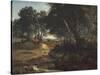Forest of Fontainebleau, 1834-Jean-Baptiste-Camille Corot-Stretched Canvas