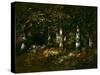 Forest of Fontainebleau, 1868 (Oil on Canvas)-Narcisse Virgile Diaz de la Pena-Stretched Canvas