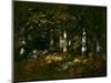 Forest of Fontainebleau, 1868 (Oil on Canvas)-Narcisse Virgile Diaz de la Pena-Mounted Giclee Print