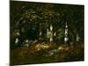 Forest of Fontainebleau, 1868 (Oil on Canvas)-Narcisse Virgile Diaz de la Pena-Mounted Giclee Print