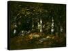 Forest of Fontainebleau, 1868 (Oil on Canvas)-Narcisse Virgile Diaz de la Pena-Stretched Canvas