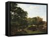 Forest of Fontainebleau-Frederic Bazille-Framed Stretched Canvas