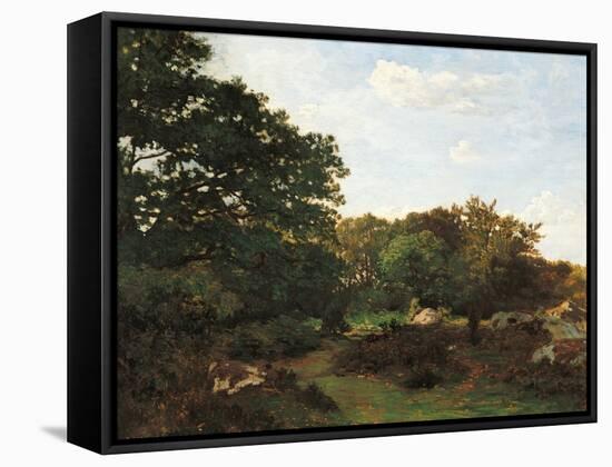 Forest of Fontainebleau-Frederic Bazille-Framed Stretched Canvas