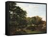 Forest of Fontainebleau-Frederic Bazille-Framed Stretched Canvas