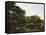 Forest of Fontainebleau-Frederic Bazille-Framed Stretched Canvas
