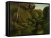 Forest of Fontainebleau,-Gustave Courbet-Framed Stretched Canvas