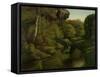 Forest of Fontainebleau,-Gustave Courbet-Framed Stretched Canvas