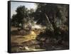 Forest of Fontainebleu-Jean-Baptiste-Camille Corot-Framed Stretched Canvas