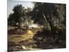 Forest of Fontainebleu-Jean-Baptiste-Camille Corot-Mounted Art Print