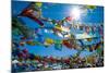 Forest' of Prayer Flags Backlit Against the Sun at the Top of Khardung La Pass (5,606M) North of…-null-Mounted Photographic Print