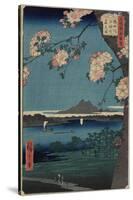 Forest of Suijin Shrine and Masaki on the Sumida River, August 1856-Utagawa Hiroshige-Stretched Canvas