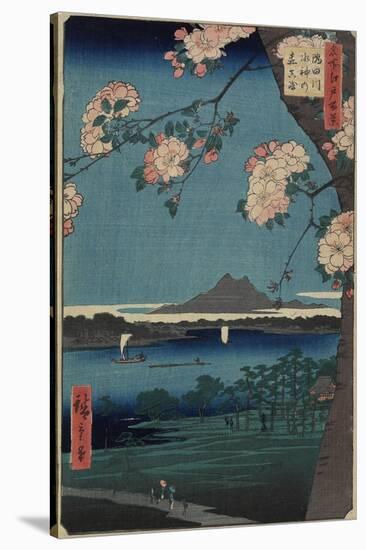 Forest of Suijin Shrine and Masaki on the Sumida River, August 1856-Utagawa Hiroshige-Stretched Canvas
