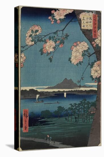 Forest of Suijin Shrine and Masaki on the Sumida River, August 1856-Utagawa Hiroshige-Stretched Canvas