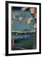 Forest of Suijin Shrine and Masaki on the Sumida River, August 1856-Utagawa Hiroshige-Framed Giclee Print