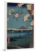 Forest of Suijin Shrine and Masaki on the Sumida River, August 1856-Utagawa Hiroshige-Framed Giclee Print