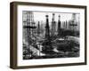 Forest of Wells, Rigs and Derricks Crowd the Signal Hill Oil Fields-Andreas Feininger-Framed Premium Photographic Print