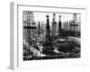 Forest of Wells, Rigs and Derricks Crowd the Signal Hill Oil Fields-Andreas Feininger-Framed Premium Photographic Print