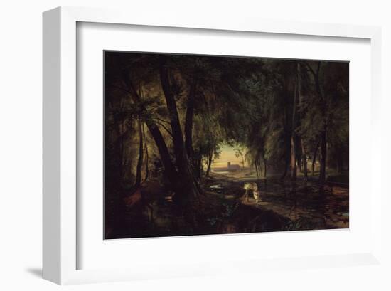 Forest Path near Spandau-Karl Blechen-Framed Art Print