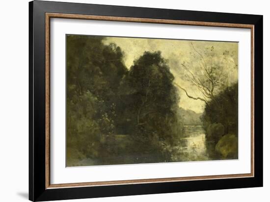 Forest Pond-Jean-Baptiste-Camille Corot-Framed Art Print