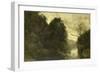 Forest Pond-Jean-Baptiste-Camille Corot-Framed Art Print