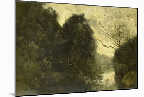 Forest Pond-Jean-Baptiste-Camille Corot-Mounted Art Print