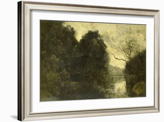 Forest Pond-Jean-Baptiste-Camille Corot-Framed Art Print