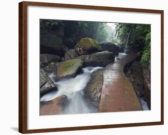 Forest River in the Sidonggou Nature Reserve Near Chushui, Guizhou Province, China, Asia-Christian Kober-Framed Photographic Print