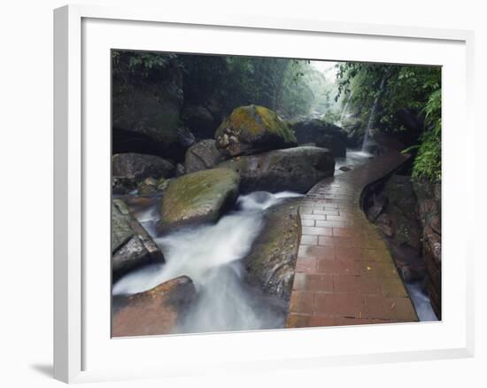 Forest River in the Sidonggou Nature Reserve Near Chushui, Guizhou Province, China, Asia-Christian Kober-Framed Photographic Print