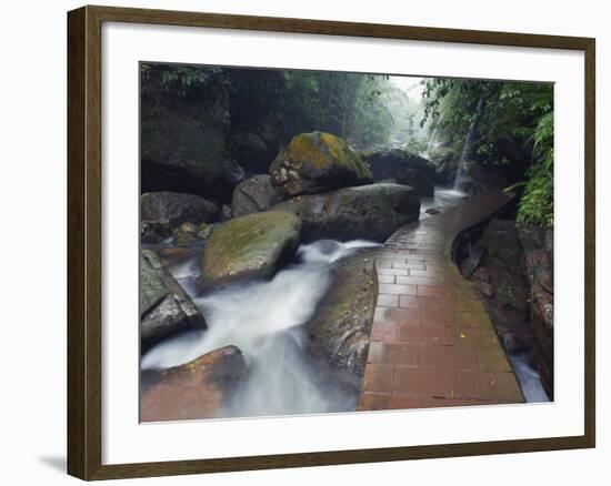 Forest River in the Sidonggou Nature Reserve Near Chushui, Guizhou Province, China, Asia-Christian Kober-Framed Photographic Print