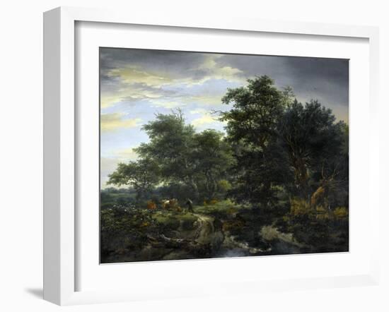 Forest Scene-Jacob Isaacksz Van Ruisdael-Framed Art Print