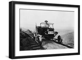 Forest Service Fire Patrol Photograph-Lantern Press-Framed Art Print