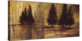 Forest Silhouettes II-Linda Thompson-Stretched Canvas