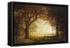 Forest Sunrise-Albert Bierstadt-Framed Stretched Canvas