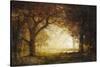 Forest Sunrise-Albert Bierstadt-Stretched Canvas