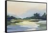 Forest Sunset View-null-Framed Stretched Canvas