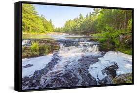 Forest Waterfall-Vadim Petrov-Framed Stretched Canvas