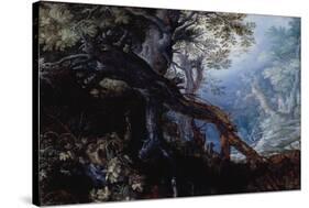 Forest with Deer, C.1608-10-Roelandt Jacobsz. Savery-Stretched Canvas