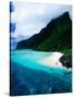Forested Hills, Beach and Lagoon, American Samoa-Peter Hendrie-Stretched Canvas