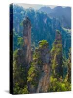 Forested Sandstone Pinnacles, Zhangjiajie National Forest Park, Hunnan, China-Charles Crust-Stretched Canvas