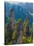 Forested Sandstone Pinnacles, Zhangjiajie National Forest Park, Hunnan, China-Charles Crust-Stretched Canvas