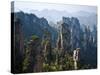 Forested Sandstone Pinnacles, Zhangjiajie National Forest Park, Hunnan, China-Charles Crust-Stretched Canvas