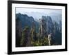 Forested Sandstone Pinnacles, Zhangjiajie National Forest Park, Hunnan, China-Charles Crust-Framed Premium Photographic Print