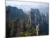 Forested Sandstone Pinnacles, Zhangjiajie National Forest Park, Hunnan, China-Charles Crust-Mounted Premium Photographic Print
