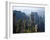 Forested Sandstone Pinnacles, Zhangjiajie National Forest Park, Hunnan, China-Charles Crust-Framed Photographic Print