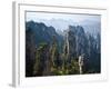 Forested Sandstone Pinnacles, Zhangjiajie National Forest Park, Hunnan, China-Charles Crust-Framed Photographic Print